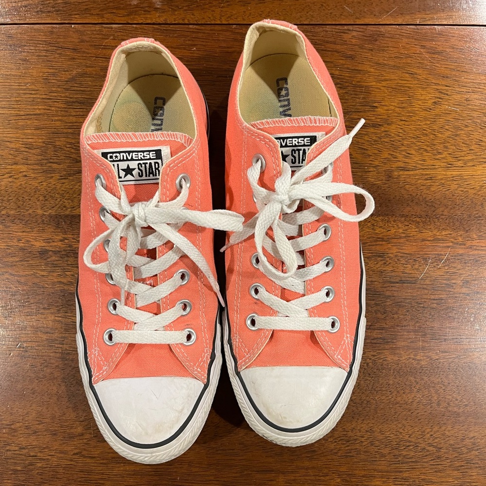 Pink/Salmon Converse all star size 9